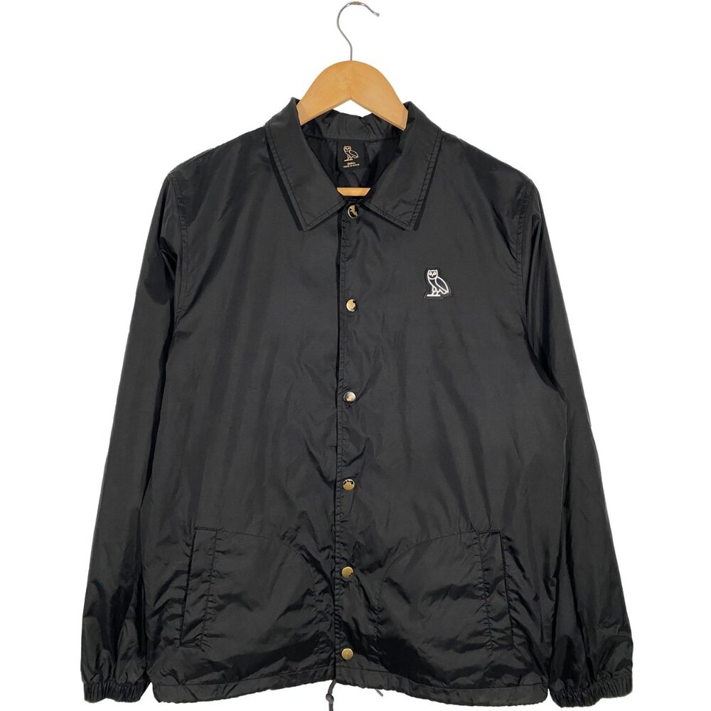 Octobers Very Own Classic Logo Nylon Coach Jacket Black men's size small
